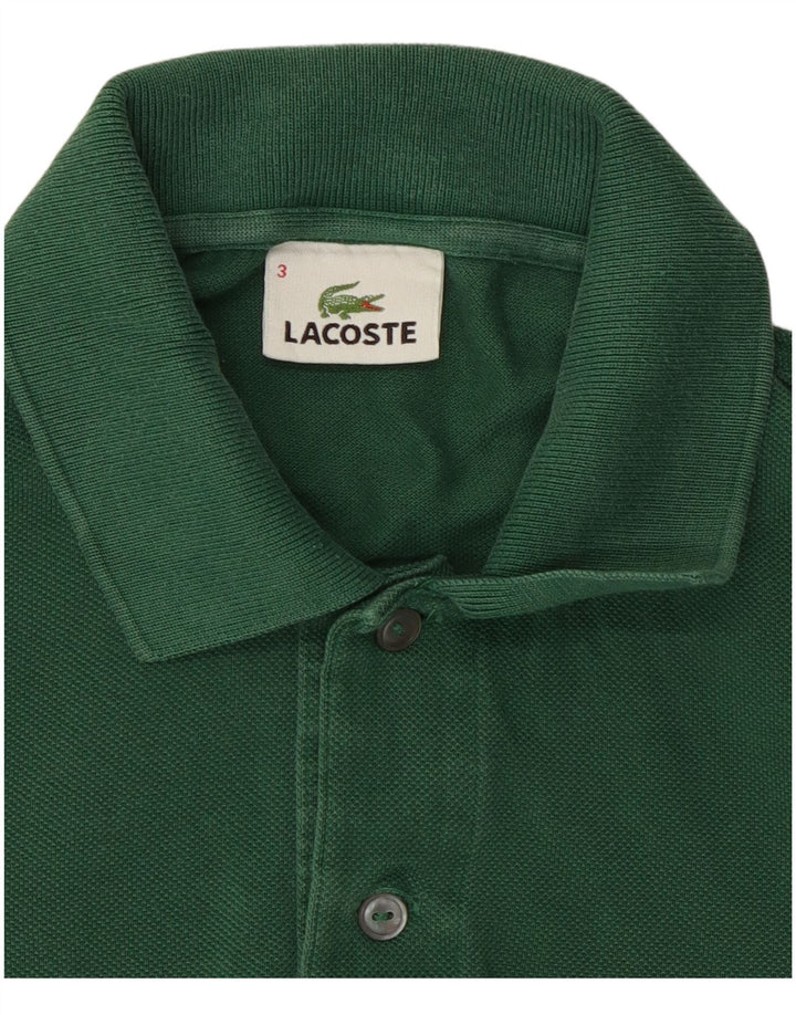 LACOSTE Langærmet poloshirt til mænd størrelse 3 Lille grøn bomuld