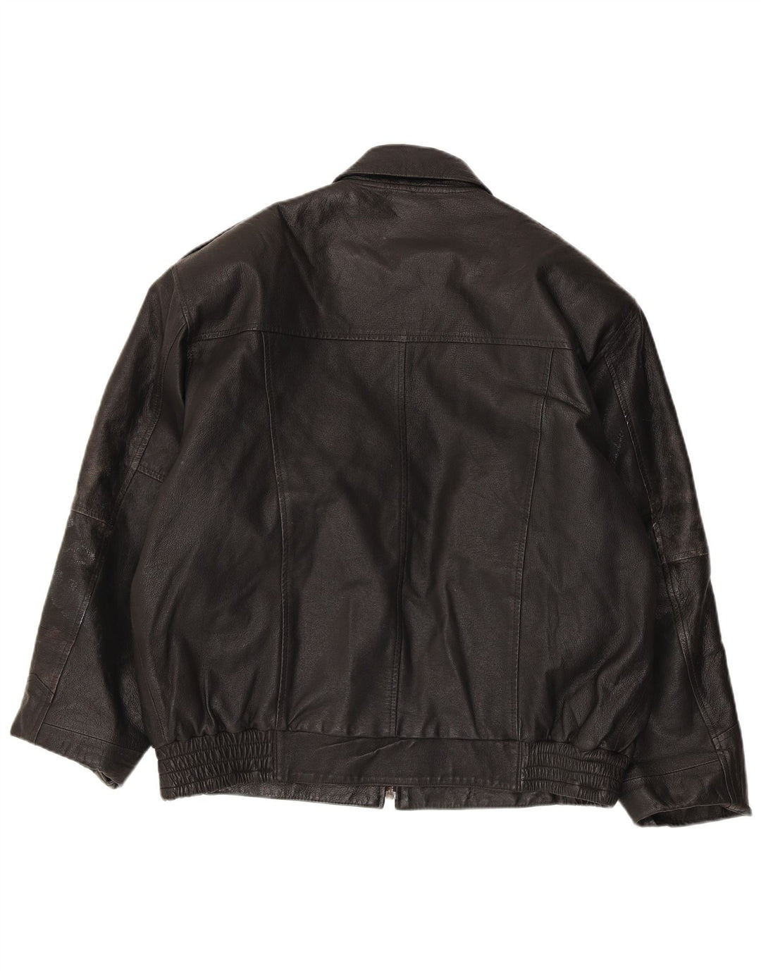MILAN Herre Læderjakke UK 40 Stor Sort Læder