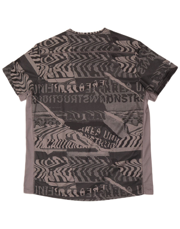 Adidas Herre Aeroready Grafisk T-Shirt Top XL Grå Geometrisk Polyester