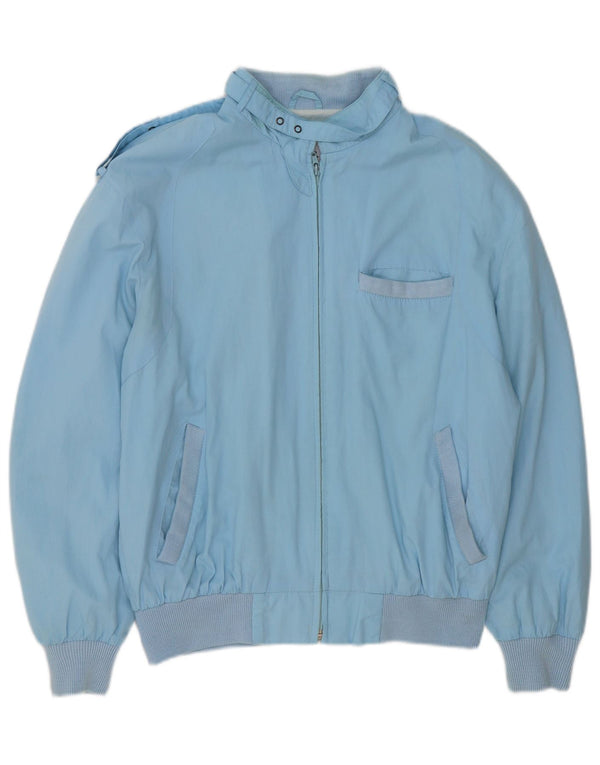 Vintage Herre Military Bomber Jacket UK 36 Small Blue Polyester