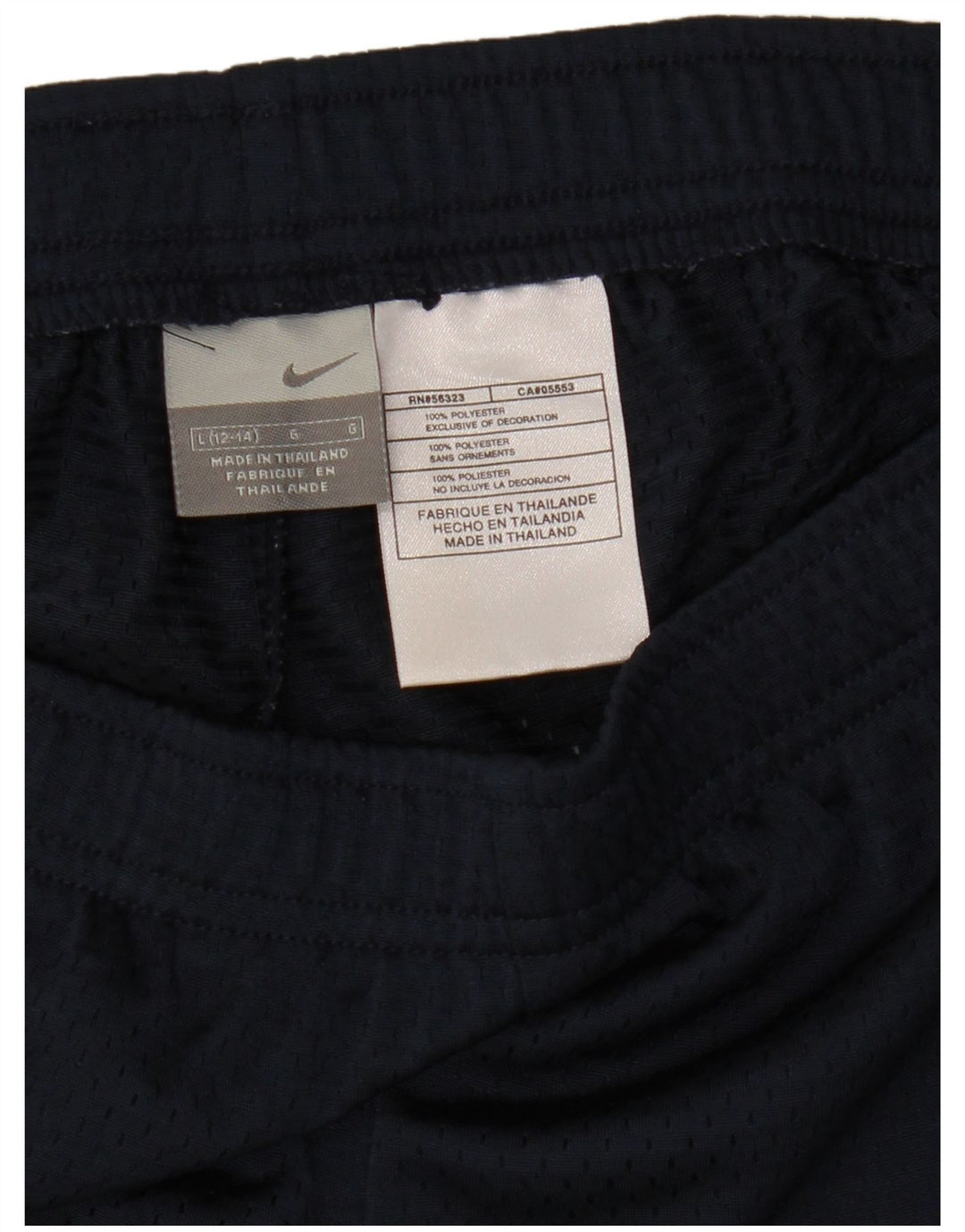 Nike sportsshorts til kvinder US 12/14 Large Navy Blue Colourblock Polyester