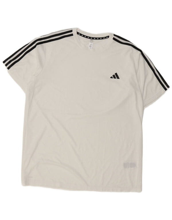Adidas Herre Aeroready T-Shirt Top XL Hvid Polyester