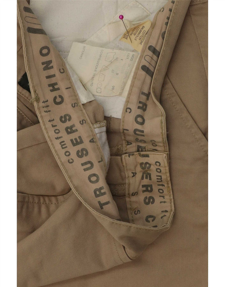 CLASSIC Herre Chino Bukser IT 48 Medium W32 L31 Khaki Bomuld