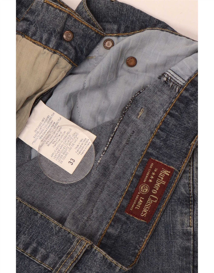 Marlboro Classics Straight Jeans til mænd W33 L32 Blå Bomuld