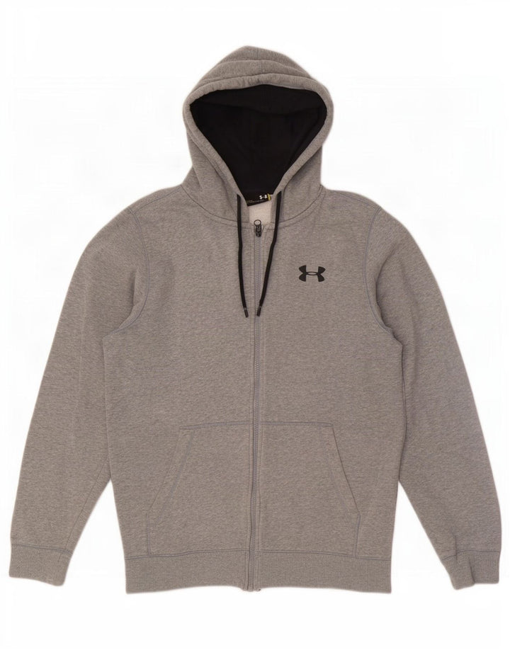 Under Armour Herre hættetrøje med lynlås, lille grå flækket