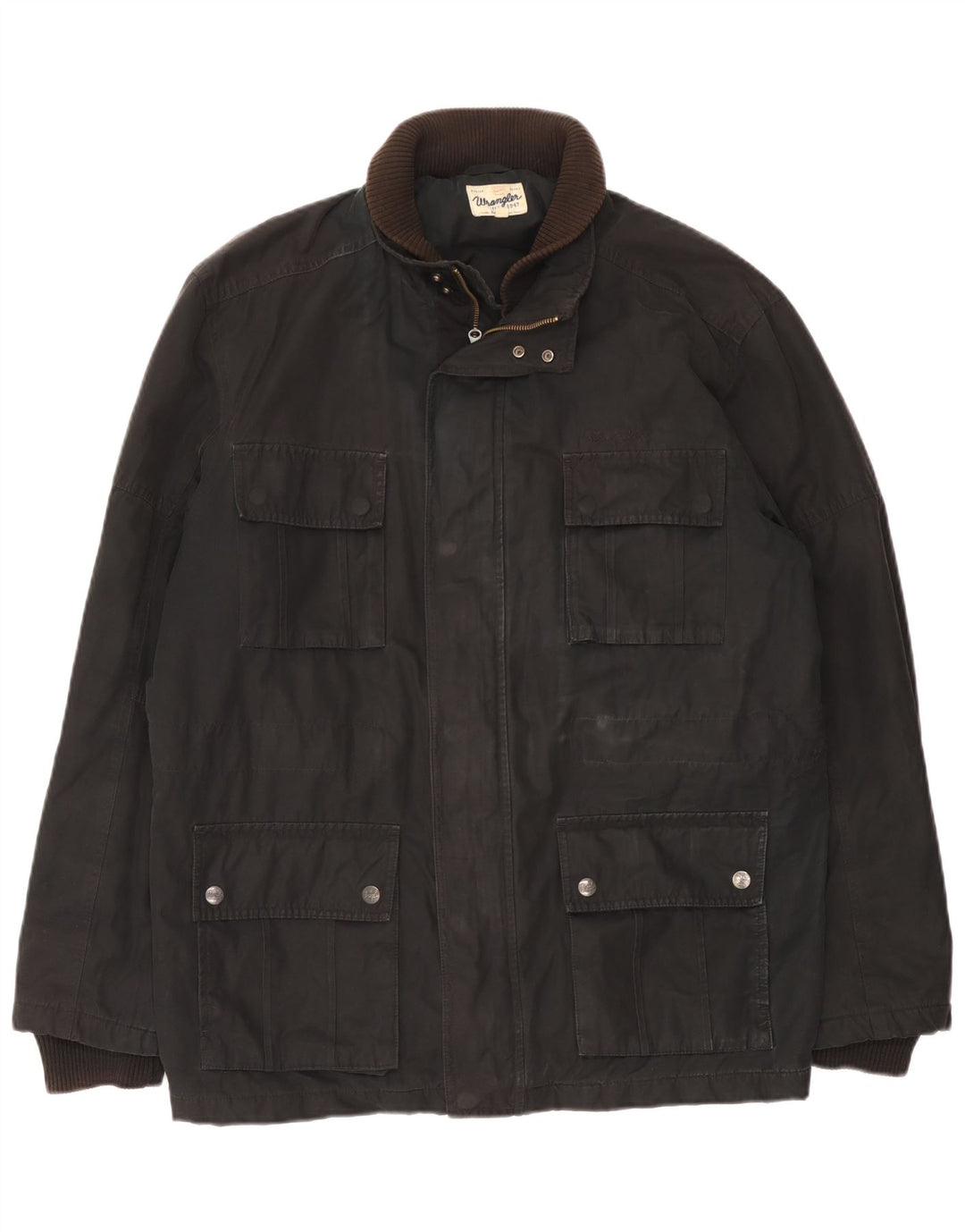 Wrangler Herre Utility Jacket UK 42 XL Sort Polyester
