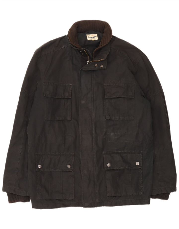 Wrangler Herre Utility Jacket UK 42 XL Sort Polyester