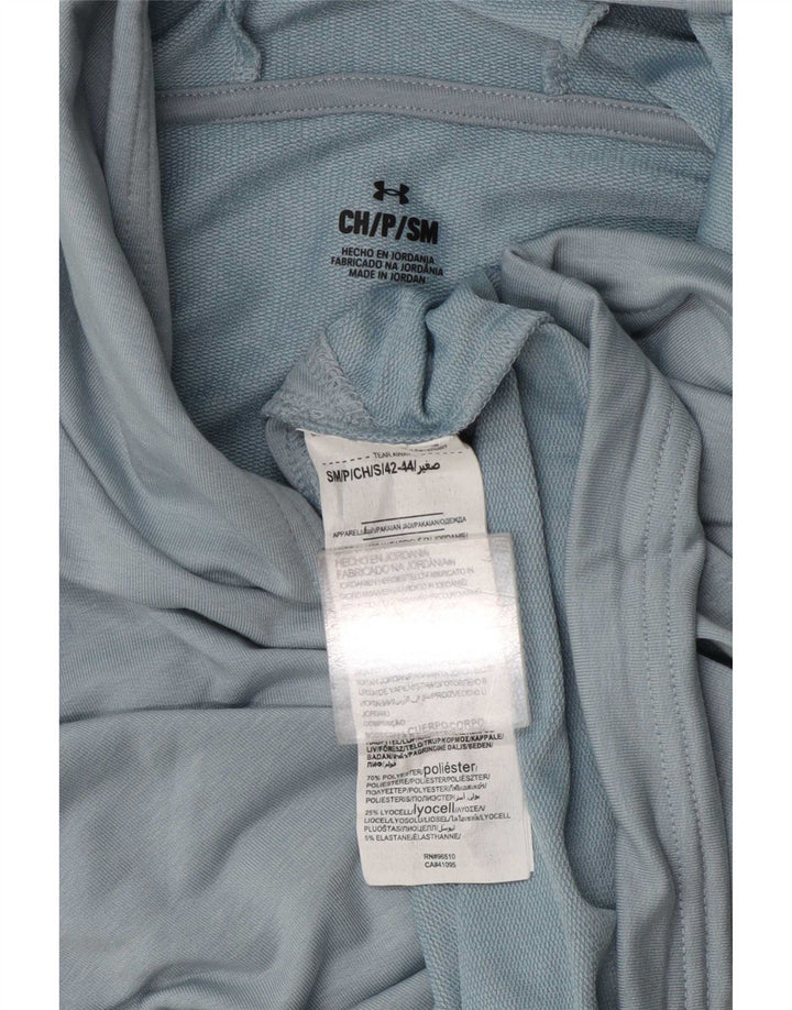 Under Armour Dame Crop Hætte Oversized Vest Top UK 10 Small Blue