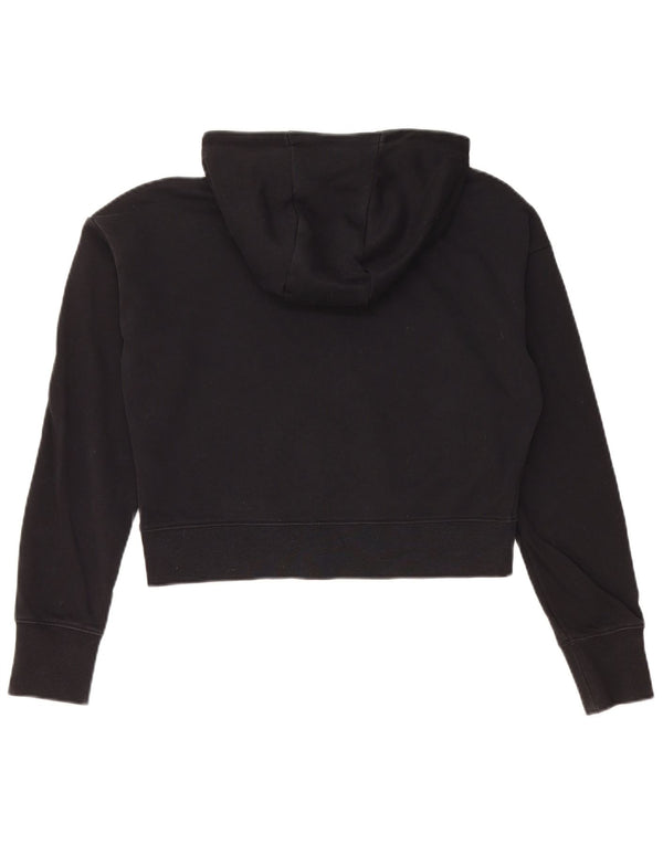 NIKE Piger Crop Graphic Hoodie Jumper 13-14 år XL Sort Bomuld