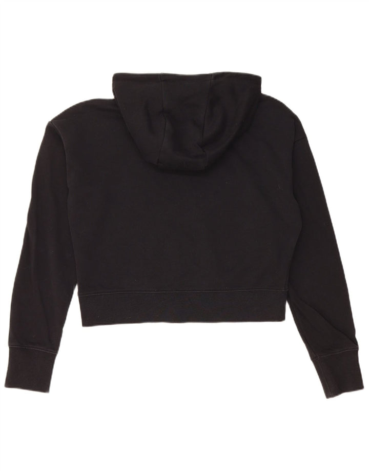 NIKE Piger Crop Graphic Hoodie Jumper 13-14 år XL Sort Bomuld