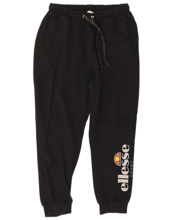 Ellesse Herre grafisk træningsdragt Bukser Joggers UK 39/41 Medium Black