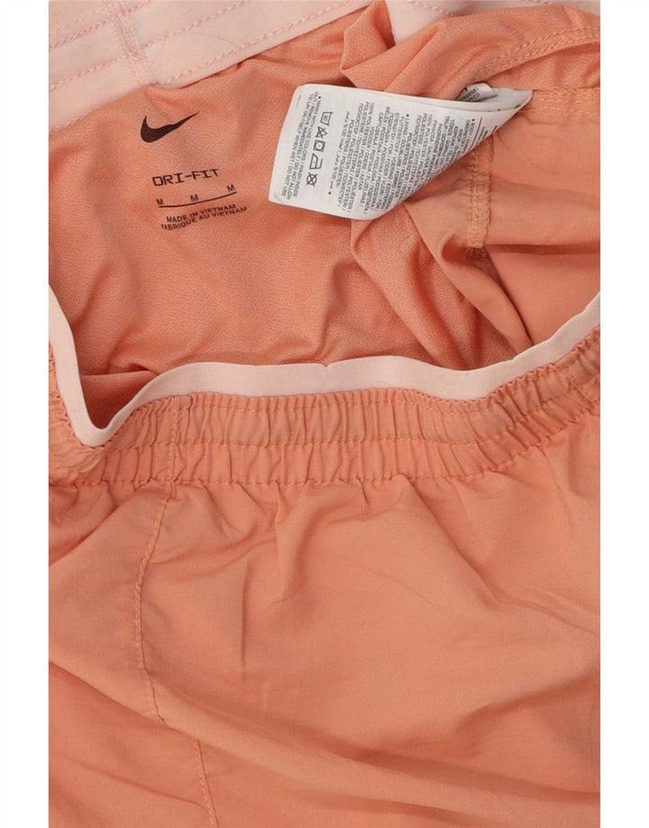 Nike sportsshorts til kvinder UK 12 Medium Pink stribet polyester