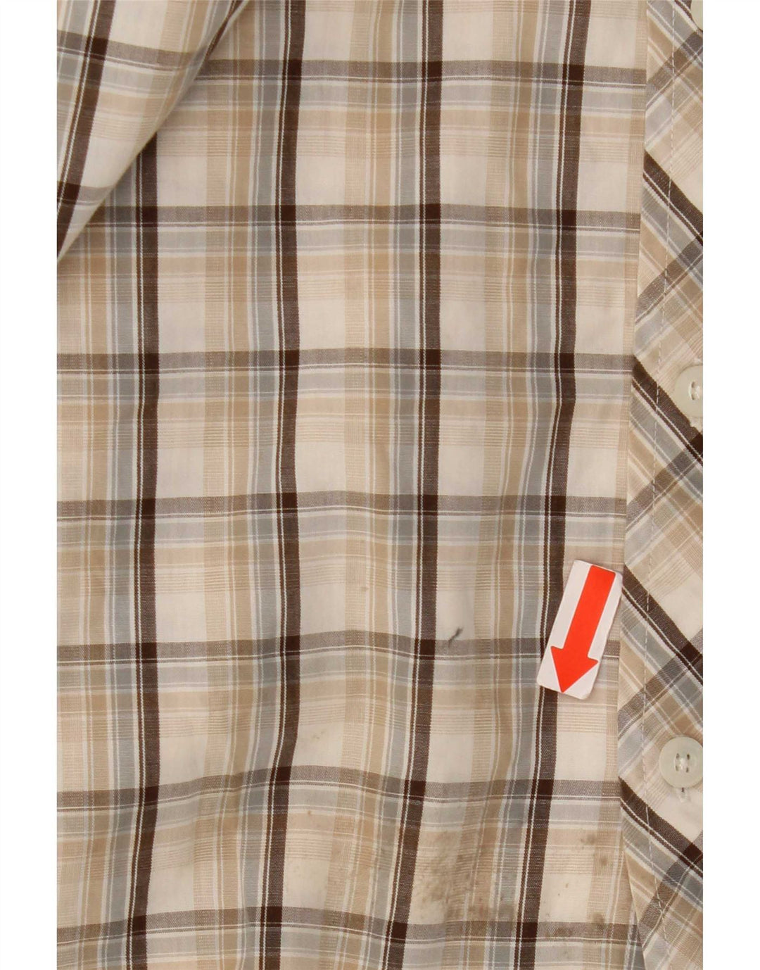 Ben Sherman herreskjorte stor beige ternet bomuld
