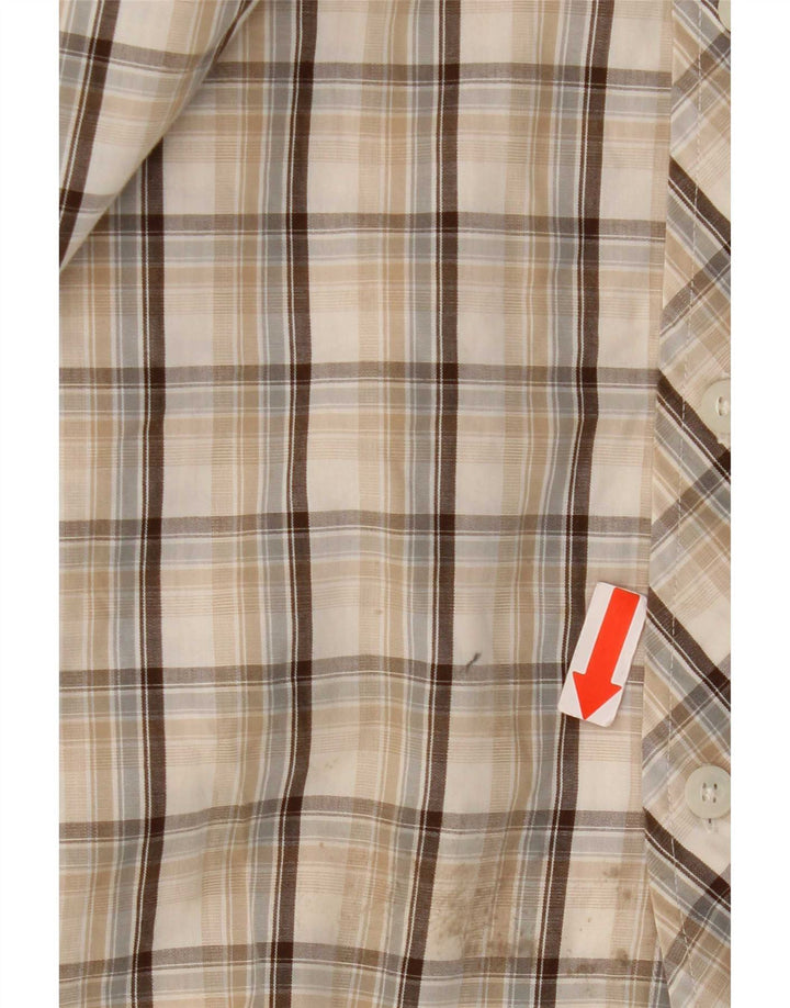 Ben Sherman herreskjorte stor beige ternet bomuld