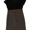 Laura Ashley Womens Sheath Dress UK 14 Large Black Colourblock Polyester