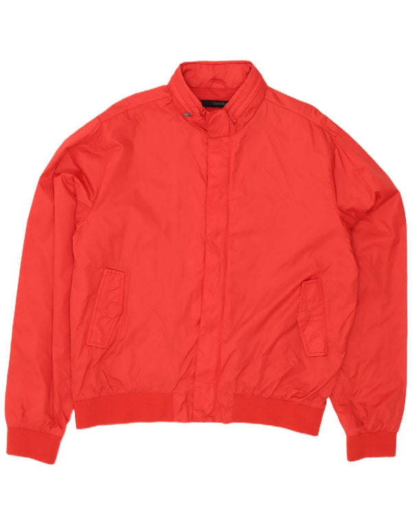 Calvin Klein Jeans Herre Hooded Bomber Jacket UK 44 2XL Rød Polyamid