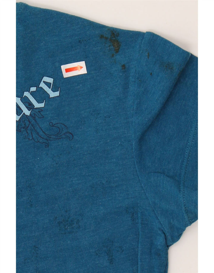 HARD ROCK CAFE Dame San Diego Grafisk T-Shirt Top UK 8 Lille Blå Bomuld