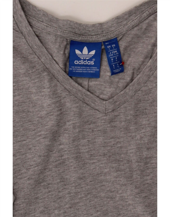 ADIDAS Mens T-Shirt Large Grey Cotton Vintage Adidas and Second-Hand Adidas from Messina Hembry 