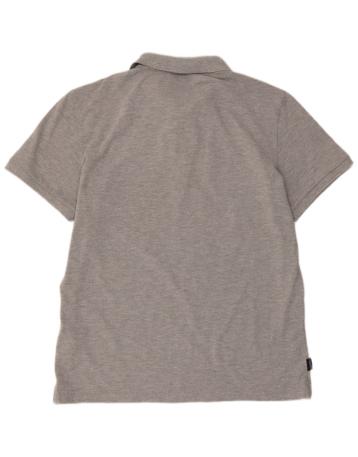 SUPERDRY Poloshirt til mænd XL Grå Flecked Bomuld