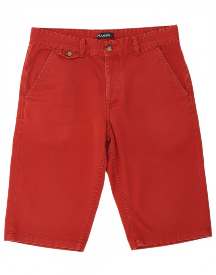 Kangol Herre Chino Shorts Små W29 Rød Bomuld