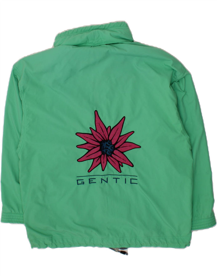 VINTAGE Mens Graphic Hooded Tracksuit Top Jacket Medium Green Vintage Vintage and Second-Hand Vintage from Messina Hembry 