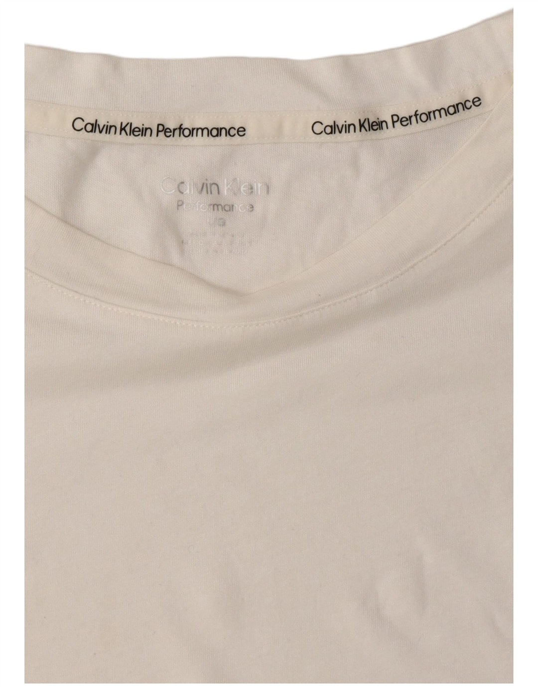 CALVIN KLEIN Dame T-Shirt Top UK 16 Large White