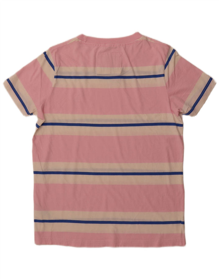 ABERCROMBIE & FITCH Muscle T-Shirt Top XL Pink Stribet Bomuld