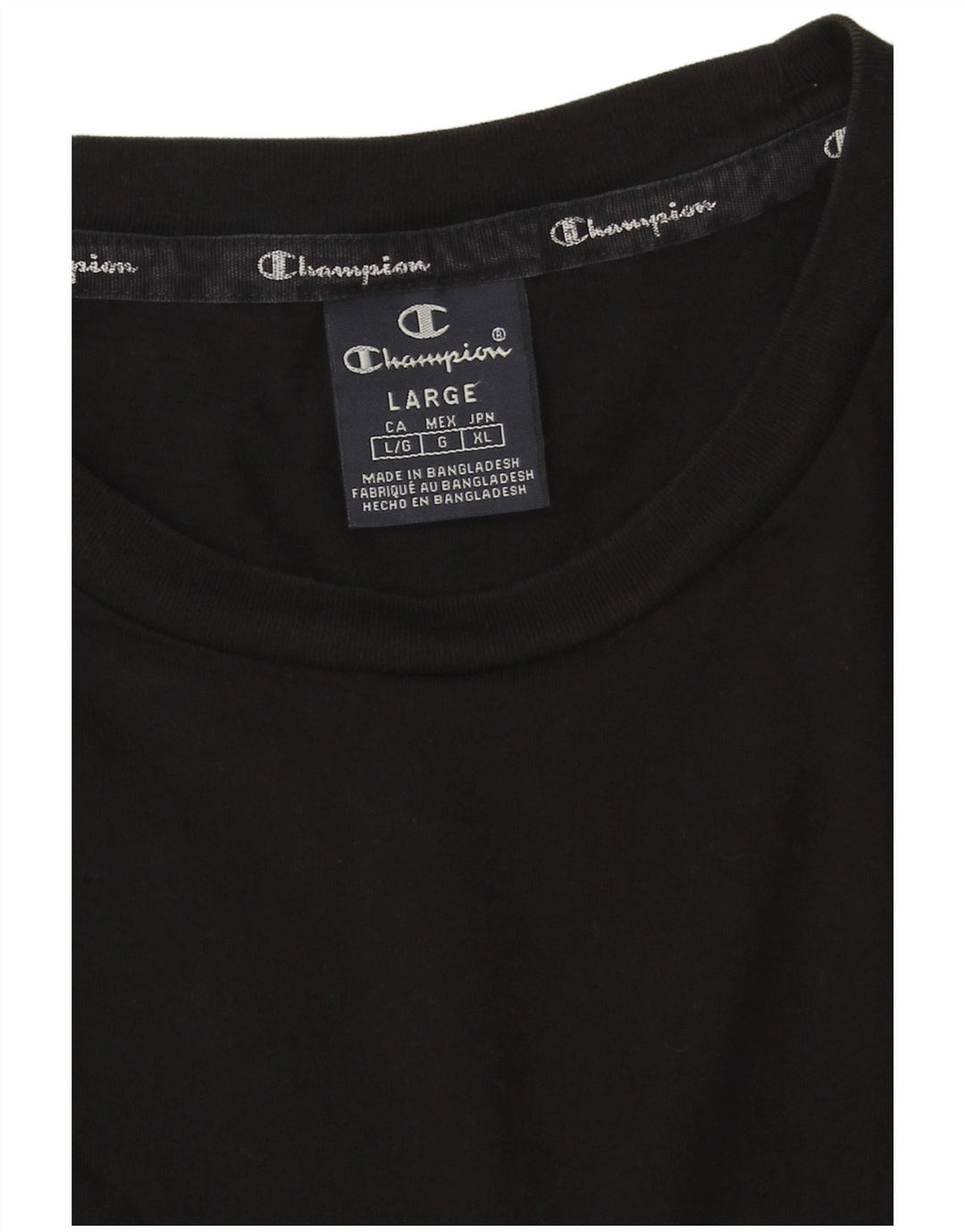 Champion Herre T-Shirt Top Stor Sort