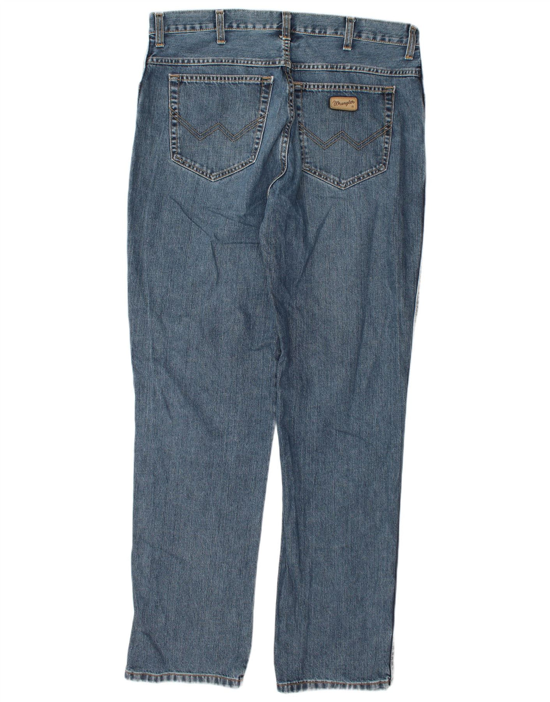 Wrangler Herre Texas Straight Jeans W38 L36 Blå Bomuld