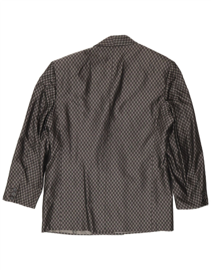 Pal Zileri Herre dobbeltradet blazerjakke IT 48 Medium Grå Geometrisk