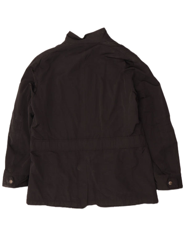 Massimo Dutti Herre Utility Jacket UK 44 2XL Sort Nylon