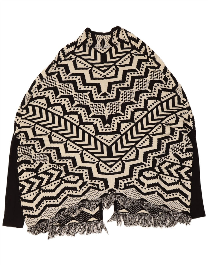 RIP CURL Dame Oversized Poncho Cardigan Sweater UK 14 Medium Black