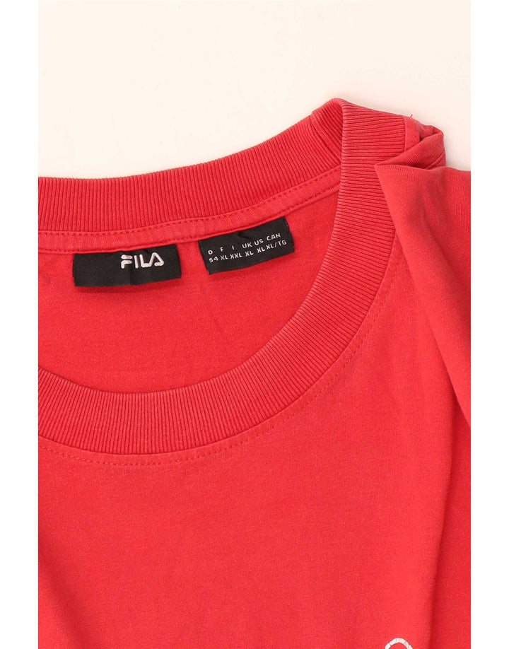 Fila Herre Grafisk T-Shirt Top XL Rød