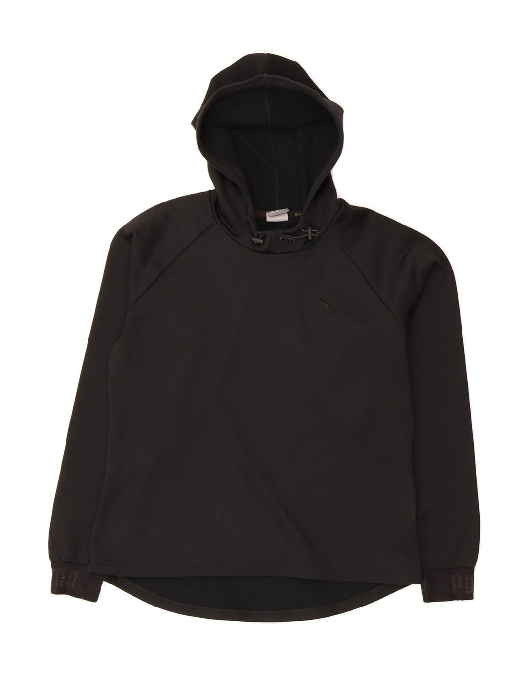 PUMA Womens Hoodie Jumper UK 14 Large Black Polyester Vintage Puma and Second-Hand Puma from Messina Hembry 