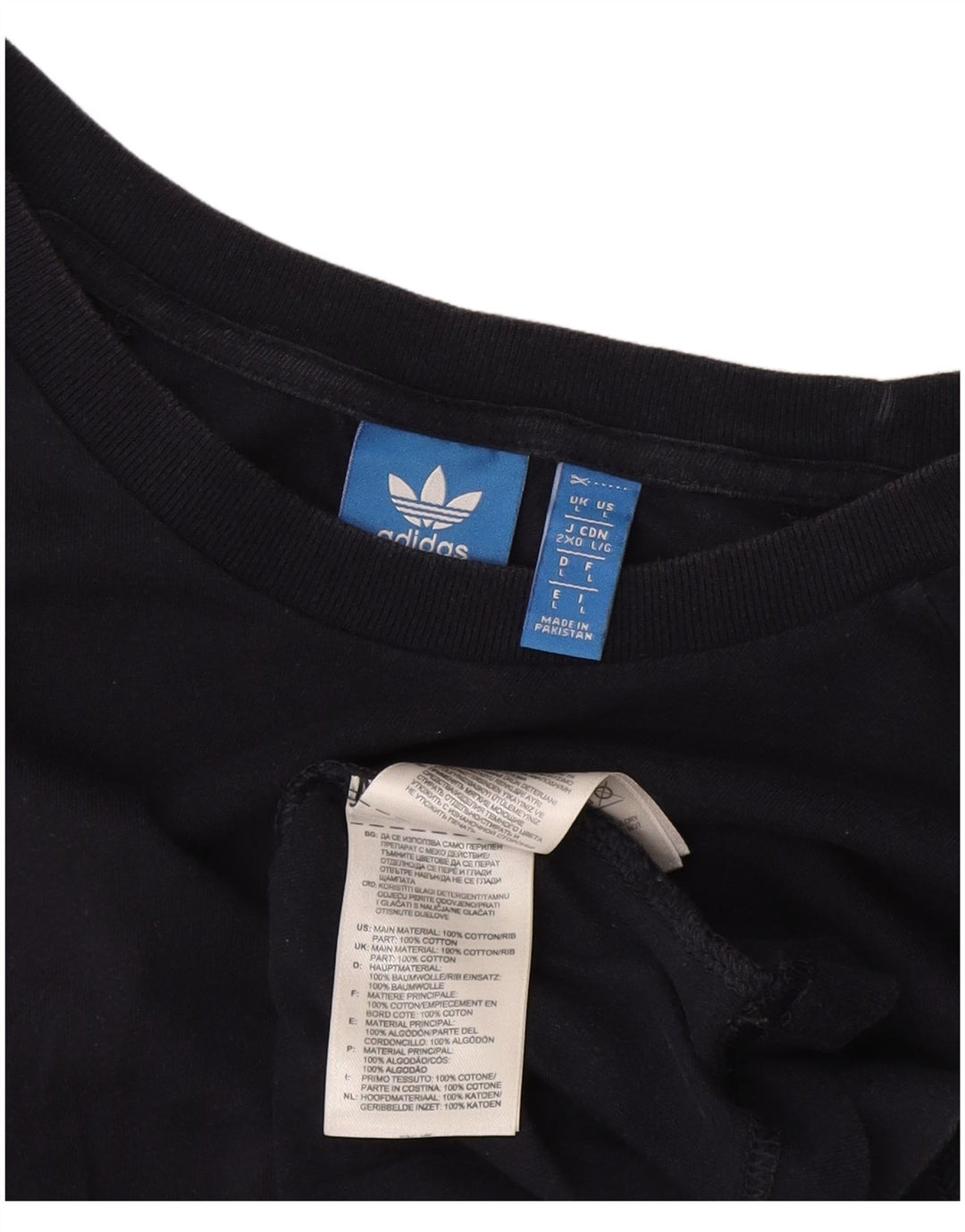 Adidas Herre T-Shirt Top Stor Sort Bomuld