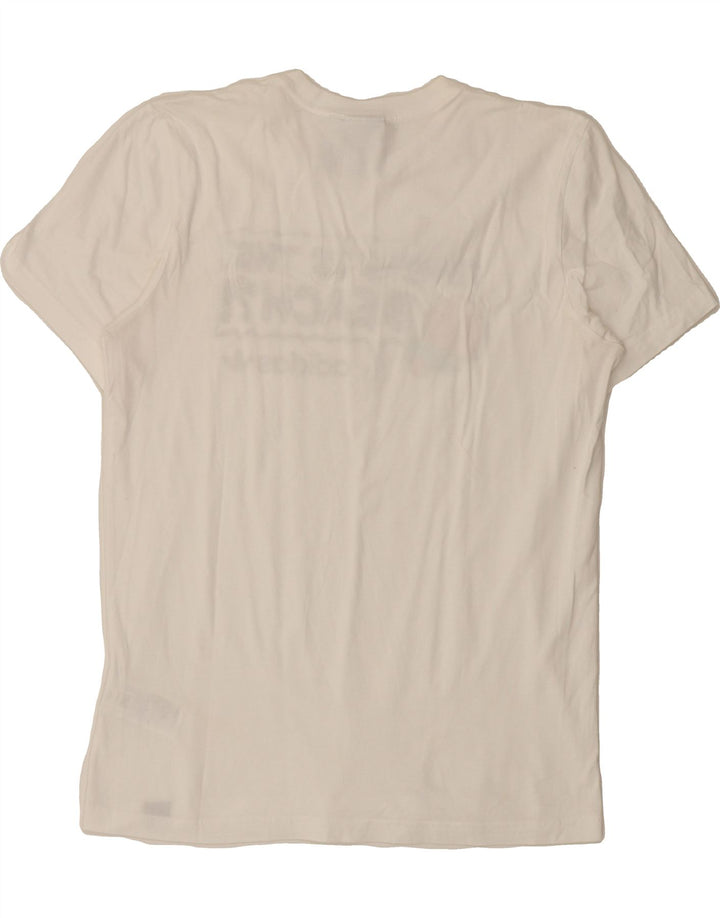 ADIDAS Mens Graphic T-Shirt Top Medium White Cotton Vintage Adidas and Second-Hand Adidas from Messina Hembry 