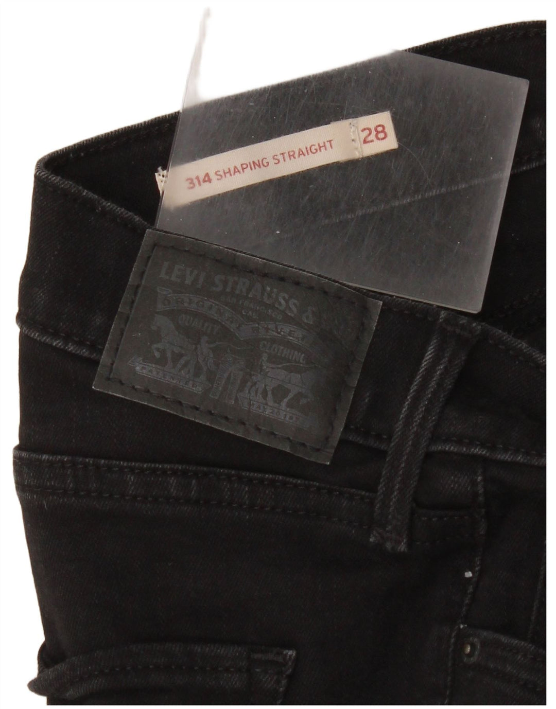 Levi's Womens 314 Shaping Straight Jeans W28 L30 Sort