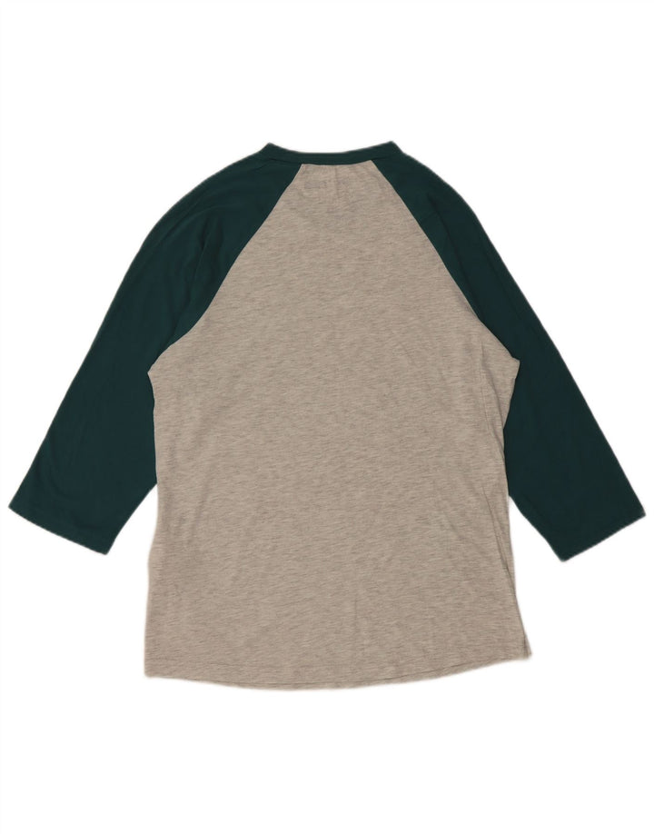 VANS Herre Custom Fit grafisk top 3/4 ærme lille grå farveblok bomuld