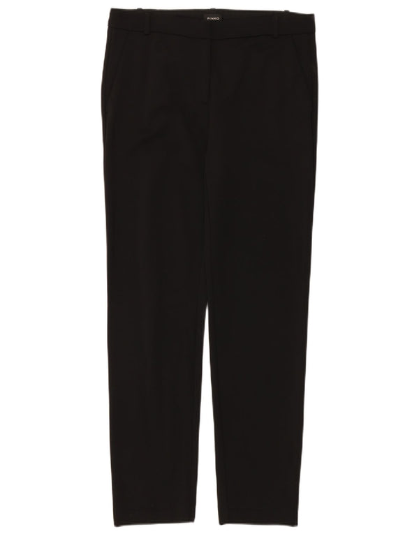 Pinko Slim Chino Bukser til kvinder UK 10 Small W30 L30 Black Viscose