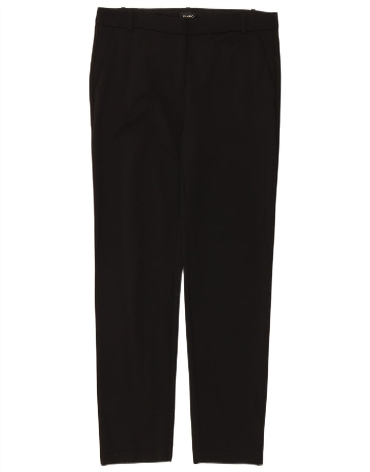 Pinko Slim Chino Bukser til kvinder UK 10 Small W30 L30 Black Viscose