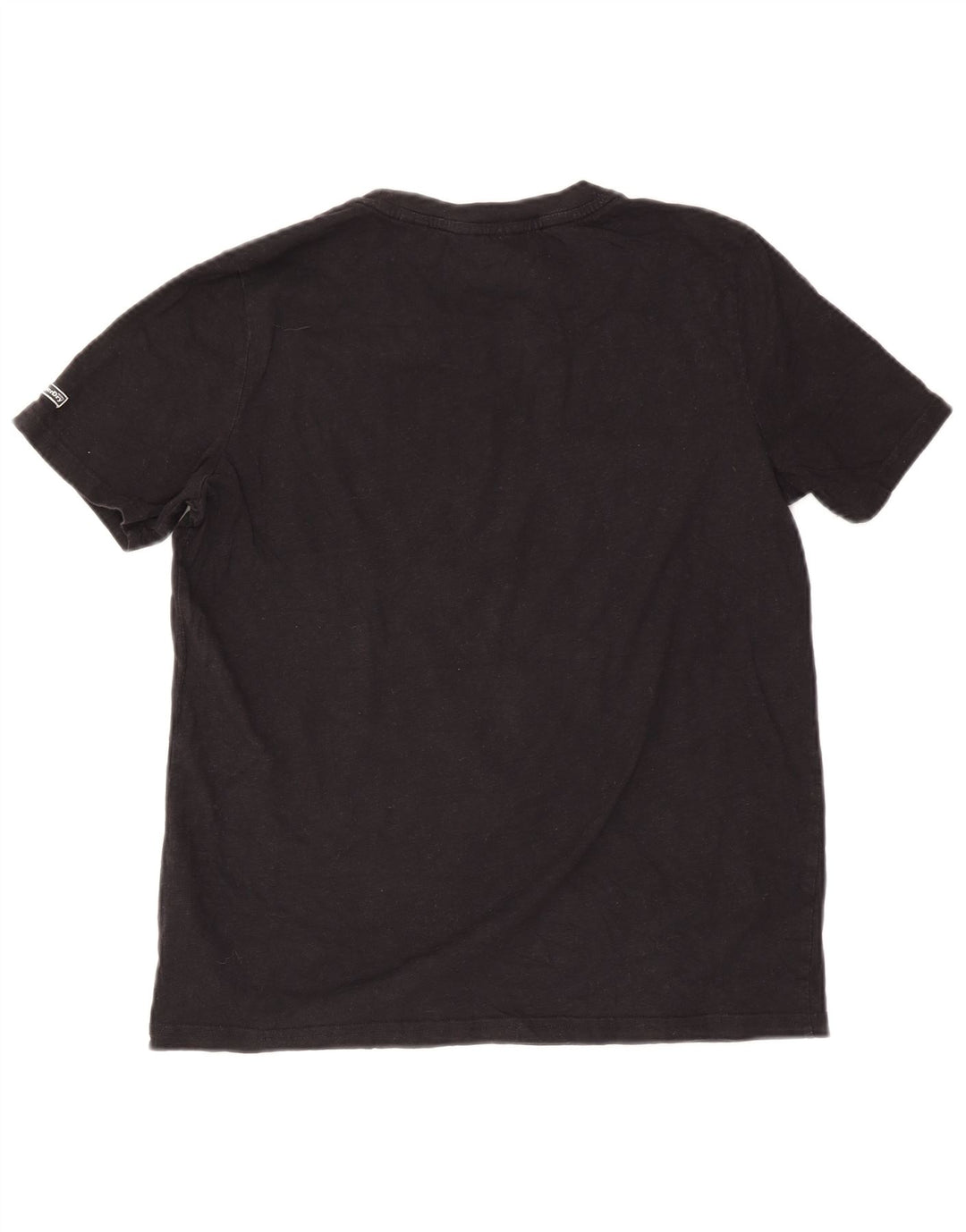 Superdry Grafisk T-shirt top til kvinder UK 12 Medium Sort Bomuld