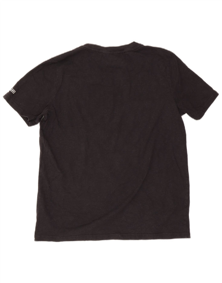 Superdry Grafisk T-shirt top til kvinder UK 12 Medium Sort Bomuld