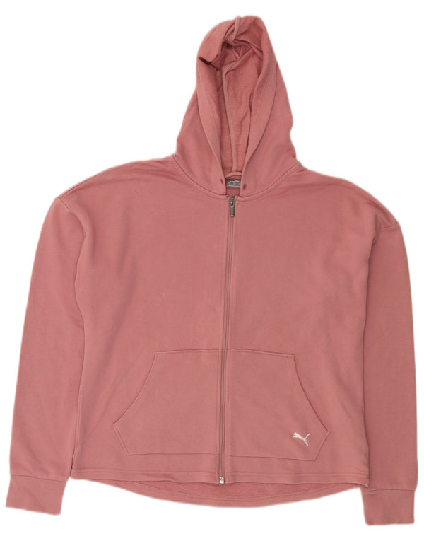 Puma hættetrøje med lynlås til kvinder UK 18 XL Pink Bomuld