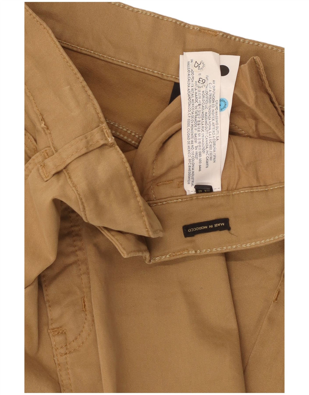 Massimo Dutti Dame Lige Casual Bukser EU 40 Medium W30 L26 Beige