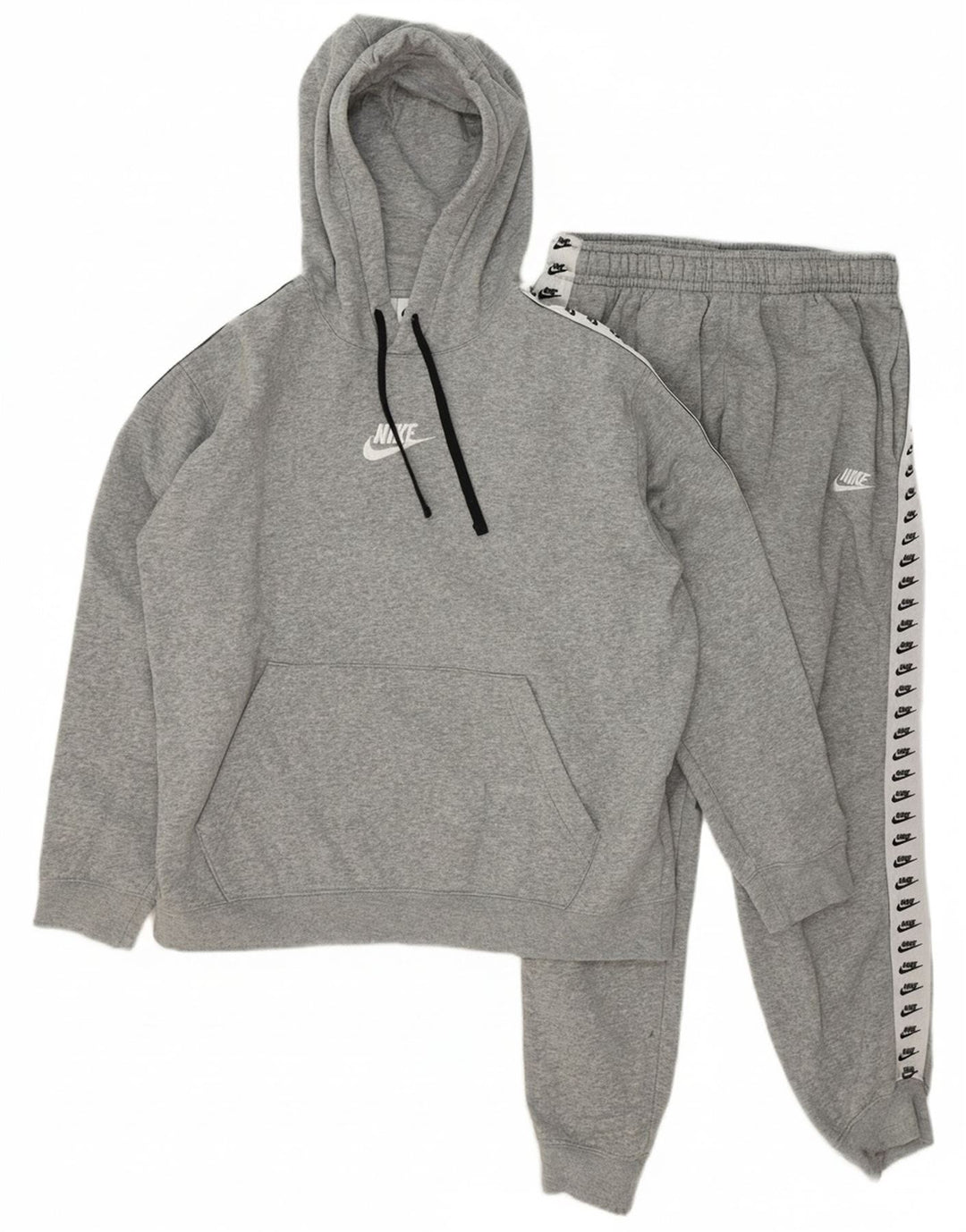 NIKE Mens Oversized Graphic Full Tracksuit Small  Grey Cotton