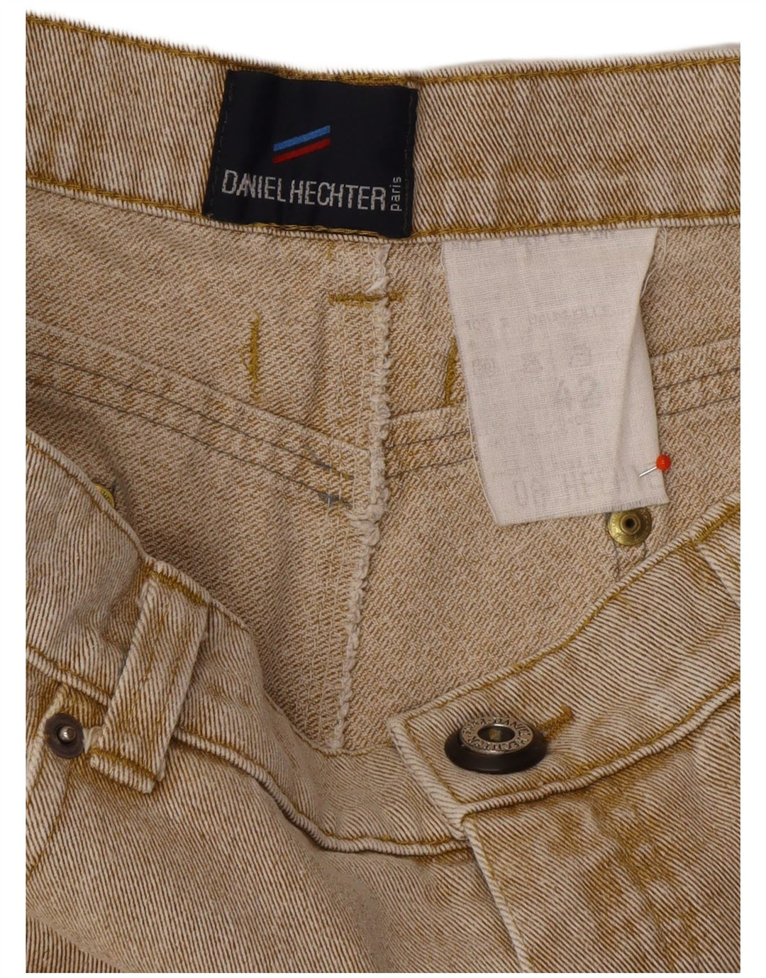 DANIEL HECHTER Womens Tapered Jeans EU 42 Large W30 L29 Beige Cotton