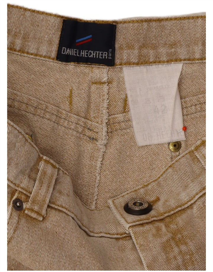 DANIEL HECHTER Womens Tapered Jeans EU 42 Large W30 L29 Beige Cotton