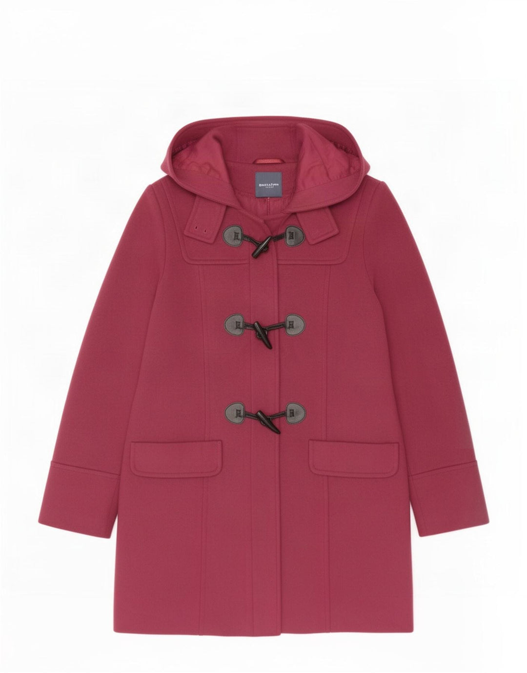 Marks & Spencer Dame Hooded Duffel Coat UK 10 Small Bourgogne Polyester