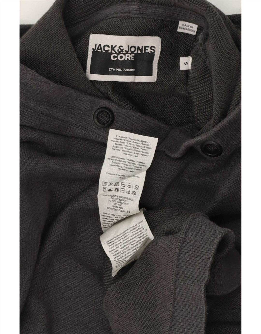 Jack & Jones Hættetrøje til mænd, lille grå bomuld