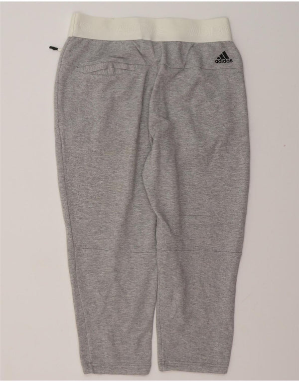 ADIDAS grafiske træningsdragtbukser til kvinder Joggers UK 8/10 Small Grey